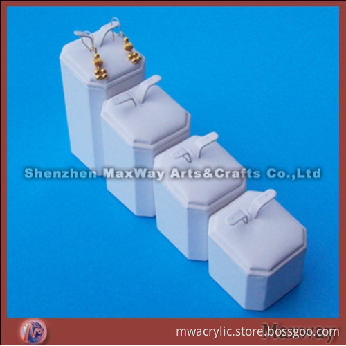 Acrylic White Suqare Ear Nail/Pin/Pendants/Earbob Display Holder